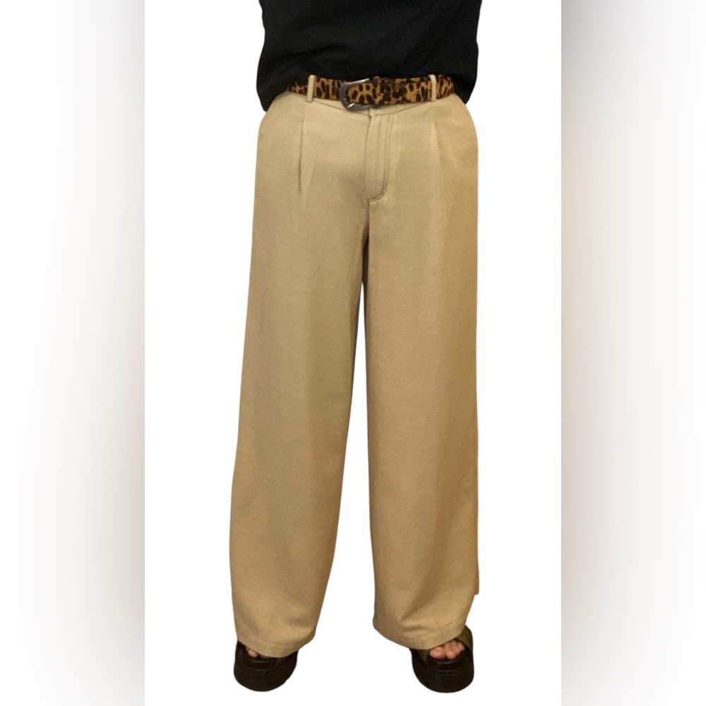 Zara Wide-Leg Pants in Beige